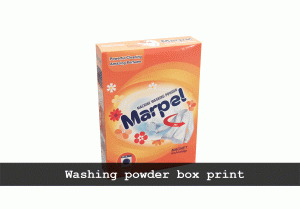 Washing powder box printing